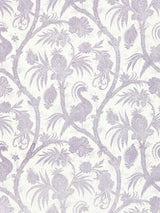 Scalamandre SC 000216575 LAVENDER BALINESE PEACOCK LINEN PRINT Fabric - Eade's Wallpaper