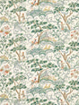 Scalamandre SC 000216590 LEAF ON IVORY KELMESCOTT HAND BLOCK PRINT Fabric - Eade's Wallpaper