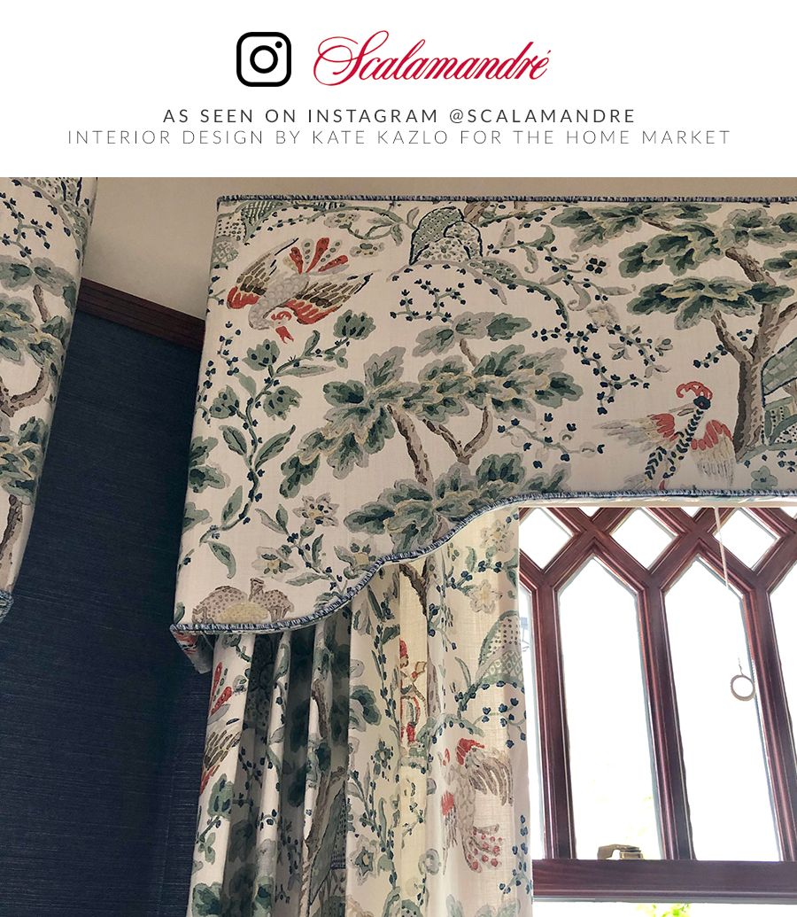 Scalamandre SC 000216590 LEAF ON IVORY KELMESCOTT HAND BLOCK PRINT Fabric - Eade's Wallpaper
