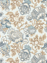 Scalamandre SC 000216593 SKY CANTERBURY LINEN PRINT Fabric - Eade's Wallpaper
