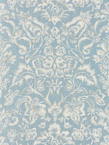 Scalamandre SC 000216598 BLUESTONE & SILVER MANSFIELD DAMASK PRINT Fabric - Eade's Wallpaper