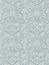 Scalamandre SC 000216598 BLUESTONE & SILVER MANSFIELD DAMASK PRINT Fabric - Eade's Wallpaper