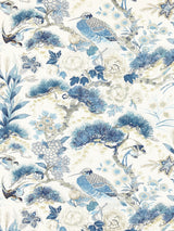 Scalamandre SC 000216601 PORCELAIN SHENYANG LINEN PRINT Fabric - Eade's Wallpaper