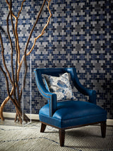 Scalamandre SC 000216601 PORCELAIN SHENYANG LINEN PRINT Fabric - Eade's Wallpaper