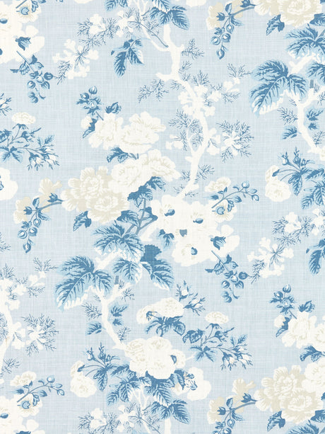 Scalamandre SC 000216602 SKY ASCOT LINEN PRINT Fabric - Eade's Wallpaper