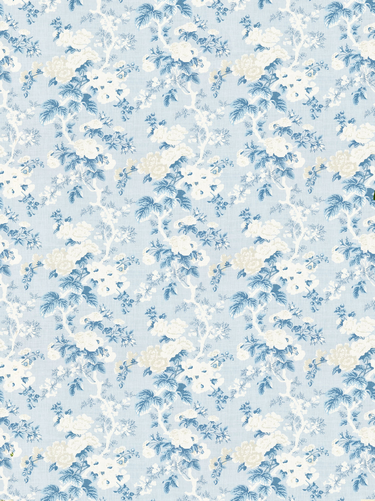 Scalamandre SC 000216602 SKY ASCOT LINEN PRINT Fabric - Eade's Wallpaper