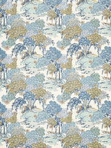 Scalamandre SC 000216627 BLUE RIDGE SEA OF TREES PRINT Fabric - Eade's Wallpaper