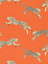 Scalamandre SC 000216634 CLEMENTINE LEAPING CHEETAH COTTON PRINT Fabric - Eade's Wallpaper