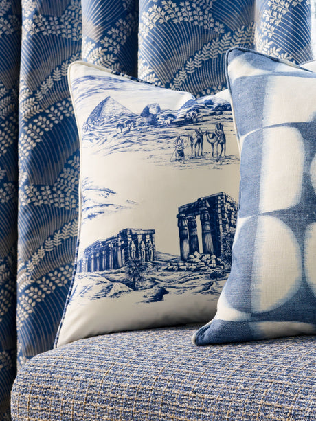 Scalamandre SC 000216635 LAPIS CAIRO TOILE Fabric - Eade's Wallpaper