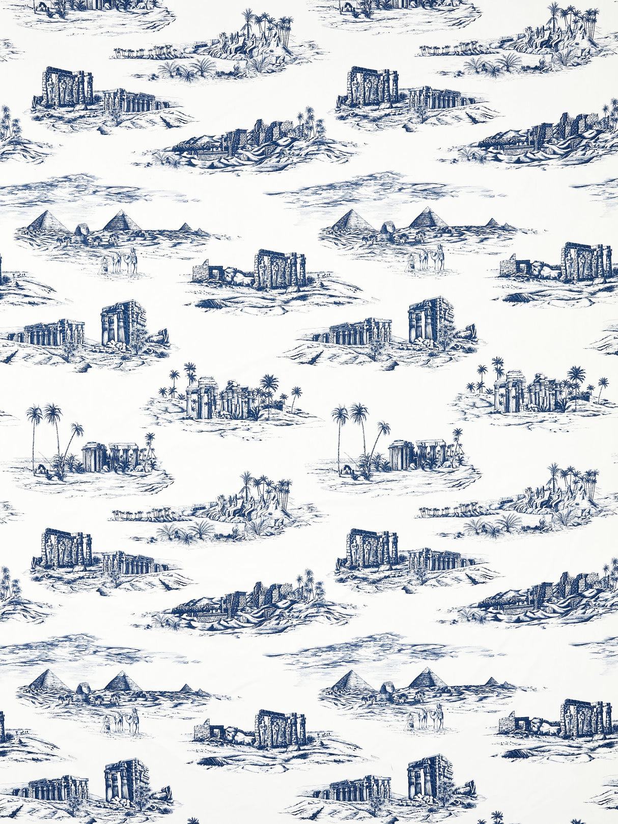 Scalamandre SC 000216635 LAPIS CAIRO TOILE Fabric - Eade's Wallpaper