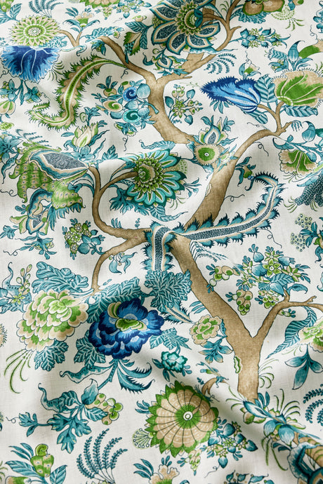 Scalamandre SC 000216649 AEGEAN METROPOLITAN PALAMPORE PRINT Fabric - Eade's Wallpaper