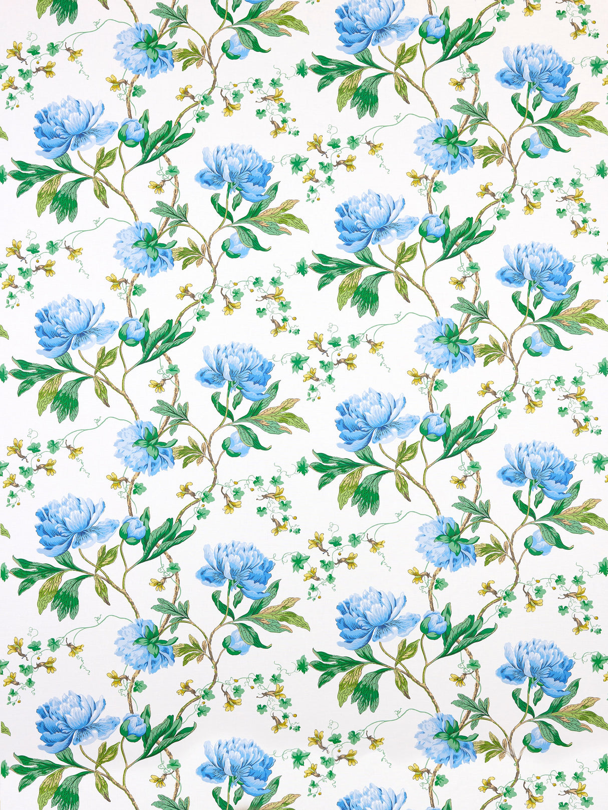 Scalamandre SC 000216650 BLUEBONNET ISADORA PRINT Fabric - Eade's Wallpaper
