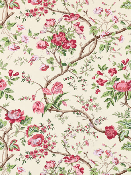 Scalamandre SC 000216651 HEIRLOOM ROSE PERSEPHONE PRINT Fabric - Eade's Wallpaper