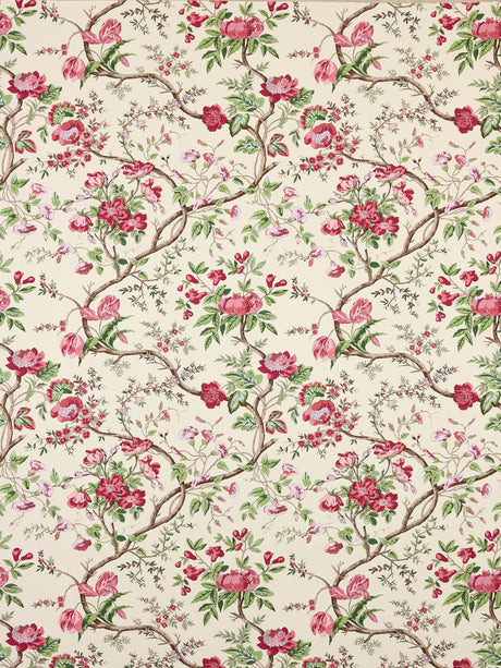Scalamandre SC 000216651 HEIRLOOM ROSE PERSEPHONE PRINT Fabric - Eade's Wallpaper