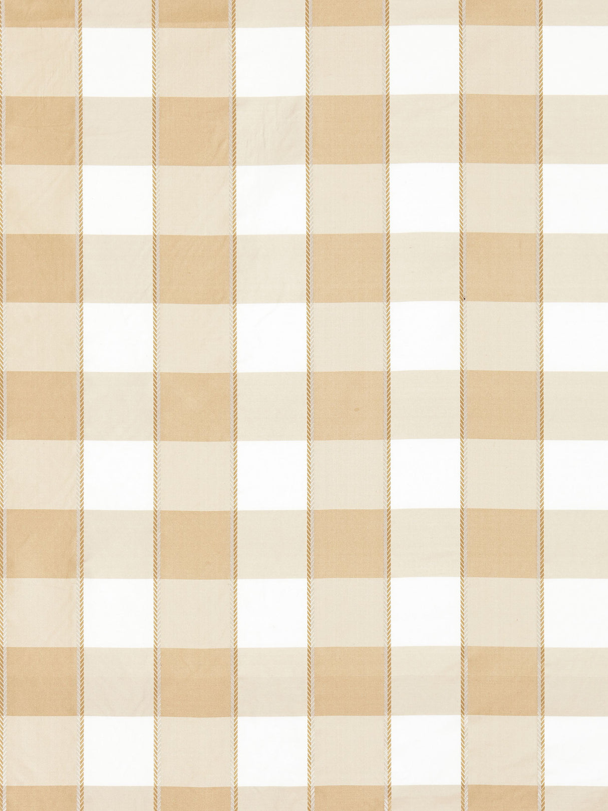 Scalamandre SC 000227024 FLAX CHELSEA CHECK Fabric - Eade's Wallpaper