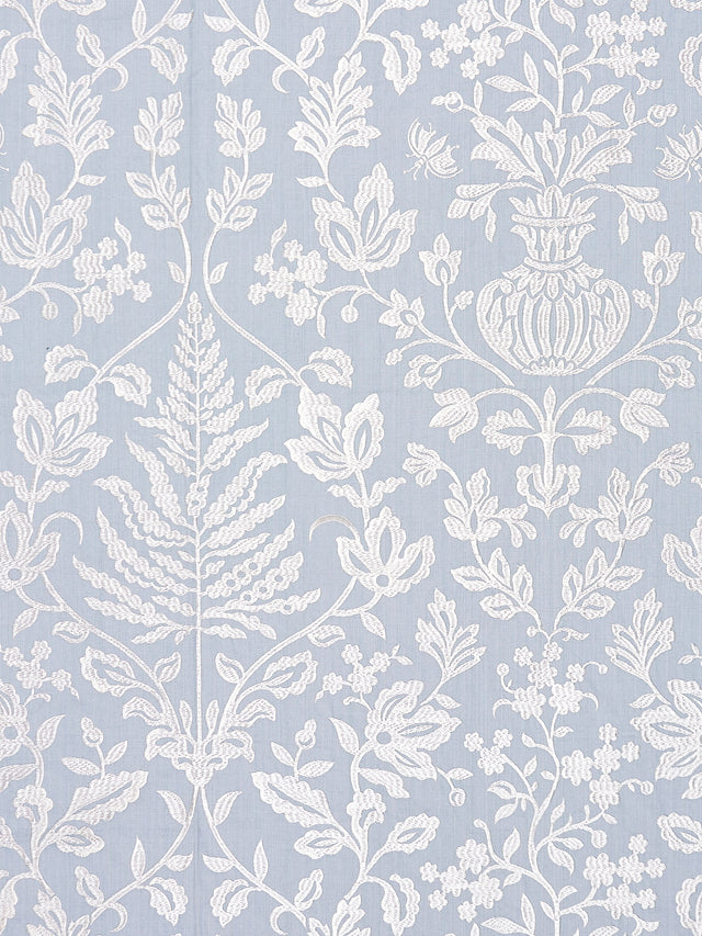 Scalamandre SC 000227032 SKY SHALIMAR EMBROIDERY Fabric - Eade's Wallpaper