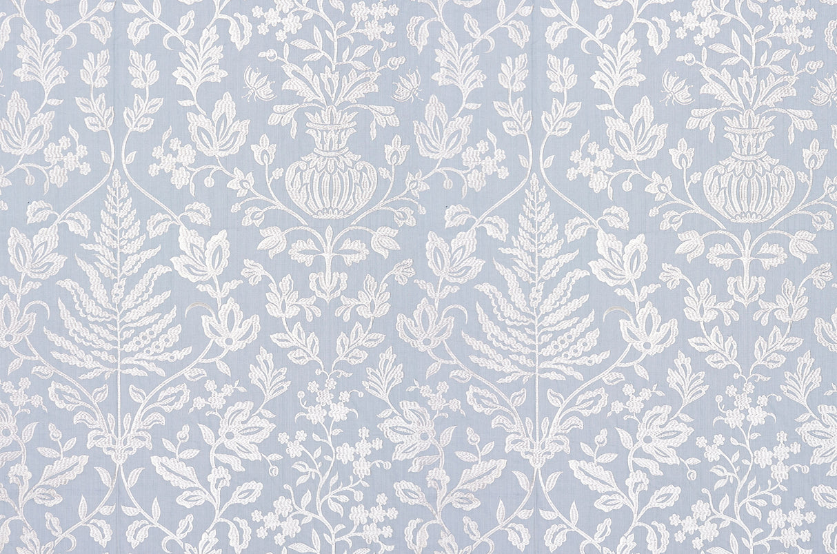 Scalamandre SC 000227032 SKY SHALIMAR EMBROIDERY Fabric - Eade's Wallpaper