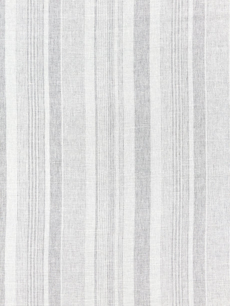 Scalamandre SC 000227046 FOG MONTAUK STRIPE SHEER Fabric - Eade's Wallpaper