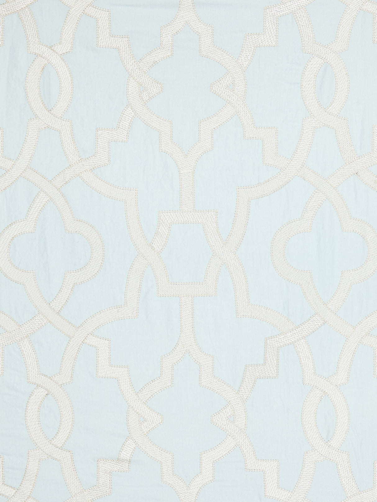 Scalamandre SC 000227073 BLUE MIST DAMASCUS EMBROIDERY Fabric - Eade's Wallpaper