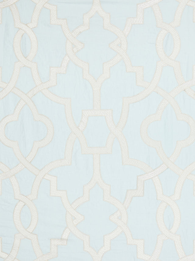 Scalamandre SC 000227073 BLUE MIST DAMASCUS EMBROIDERY Fabric - Eade's Wallpaper