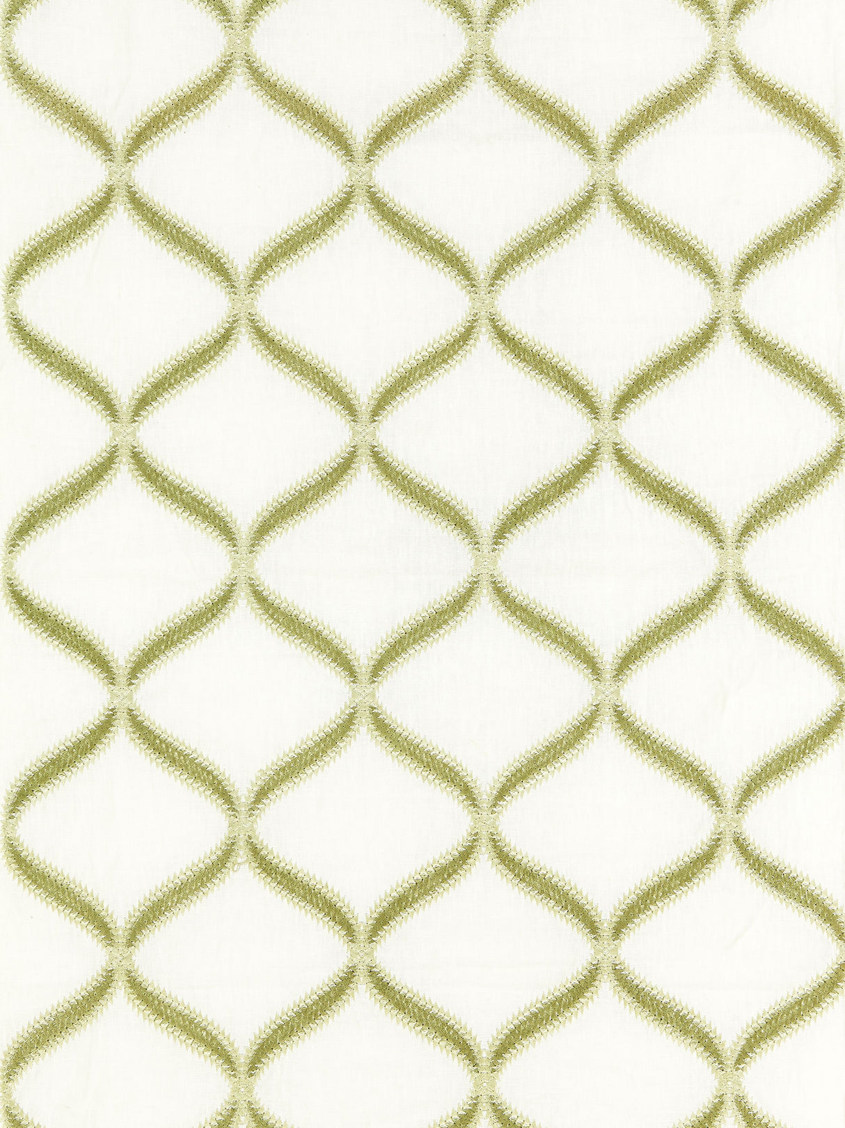 Scalamandre SC 000227074 FERN RONDURE EMBROIDERY Fabric - Eade's Wallpaper