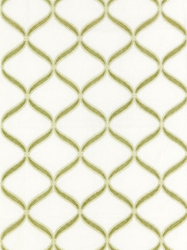 Scalamandre SC 000227074 FERN RONDURE EMBROIDERY Fabric - Eade's Wallpaper
