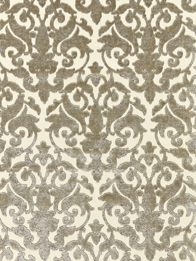 Scalamandre SC 000227078 PEWTER VENEZIA SILK VELVET Fabric - Eade's Wallpaper
