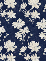 Scalamandre SC 000227082 INDIGO FLORE BATIK Fabric - Eade's Wallpaper