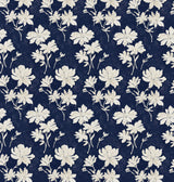 Scalamandre SC 000227082 INDIGO FLORE BATIK Fabric - Eade's Wallpaper