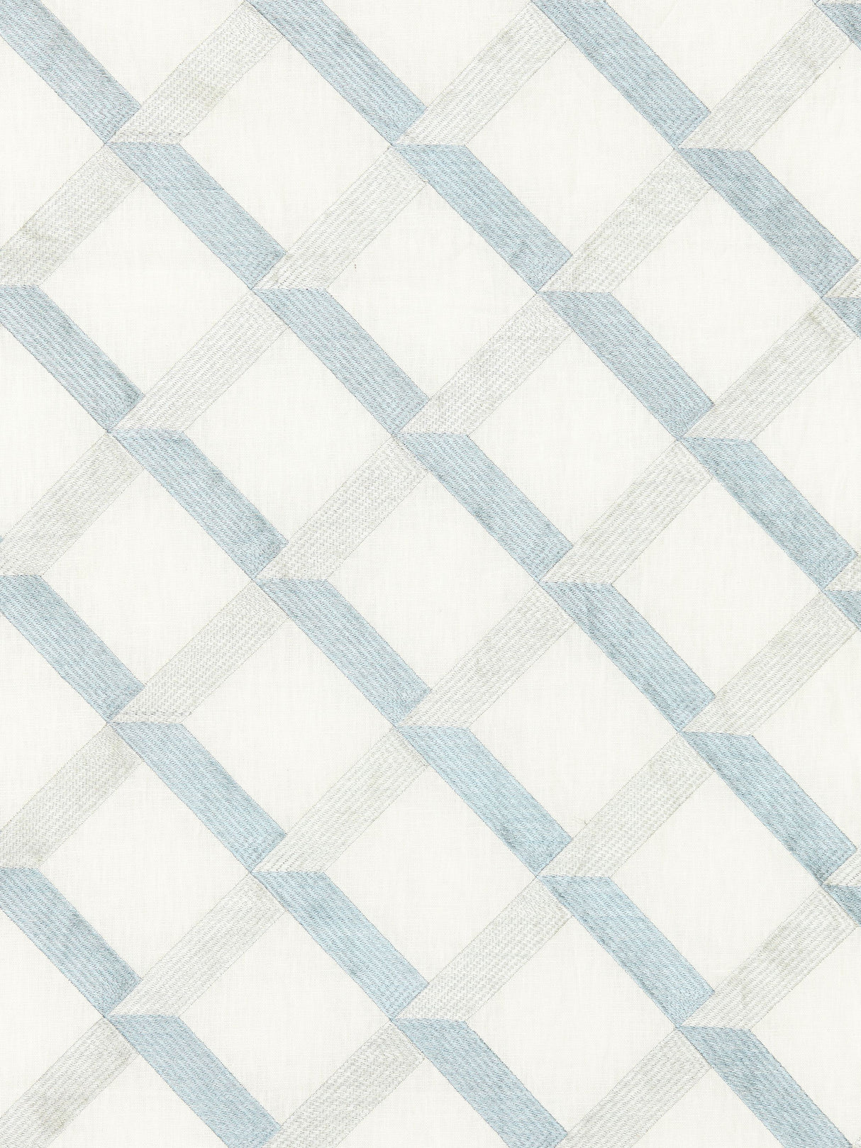 Scalamandre SC 000227090 WATER LATTICE EMBROIDERY Fabric - Eade's Wallpaper