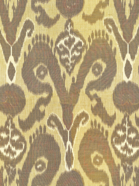 Scalamandre SC 000227097 SPICE BUKHARA SILK IKAT Fabric - Eade's Wallpaper