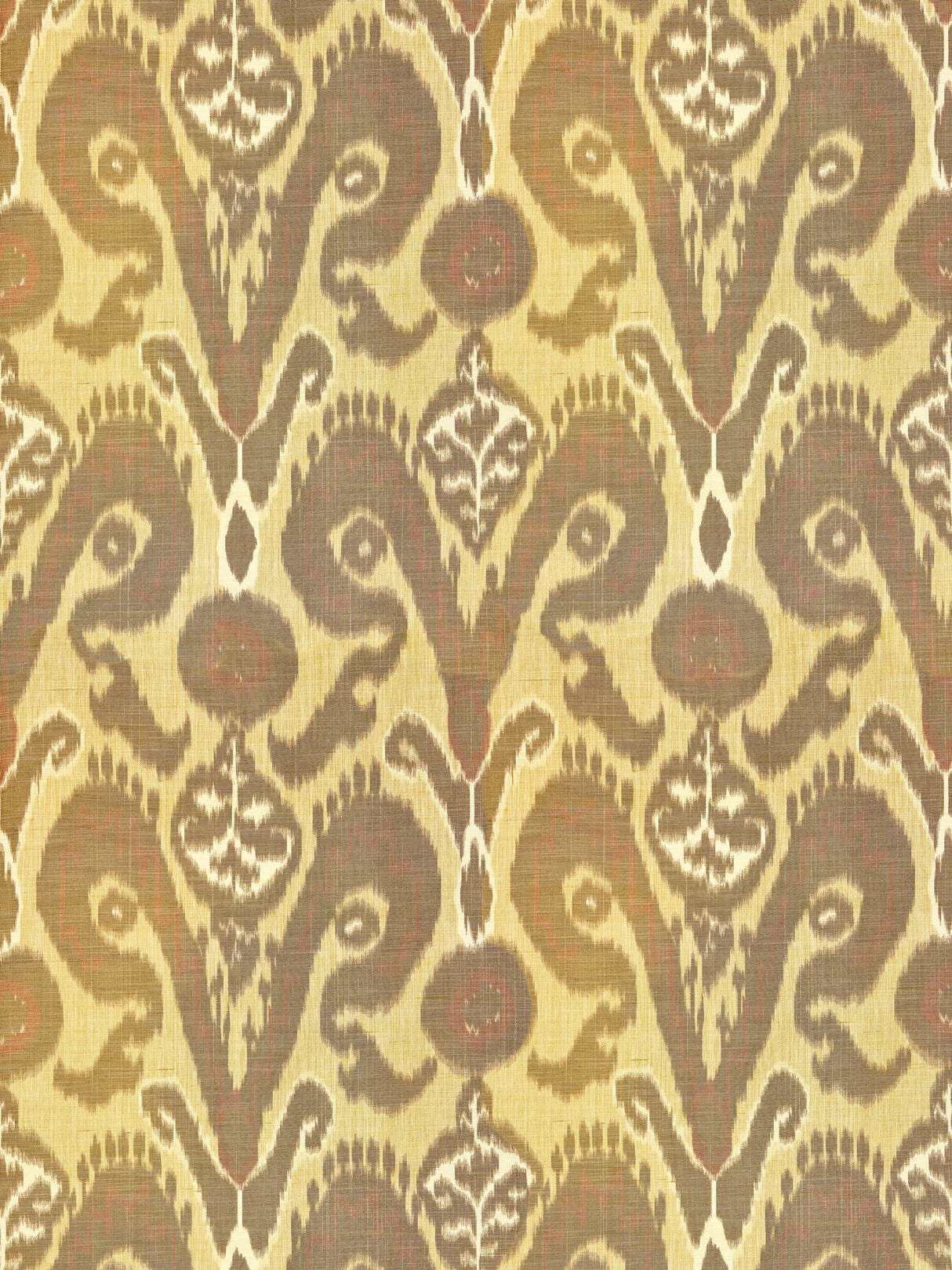 Scalamandre SC 000227097 SPICE BUKHARA SILK IKAT Fabric - Eade's Wallpaper