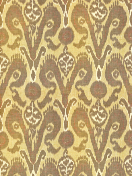 Scalamandre SC 000227097 SPICE BUKHARA SILK IKAT Fabric - Eade's Wallpaper