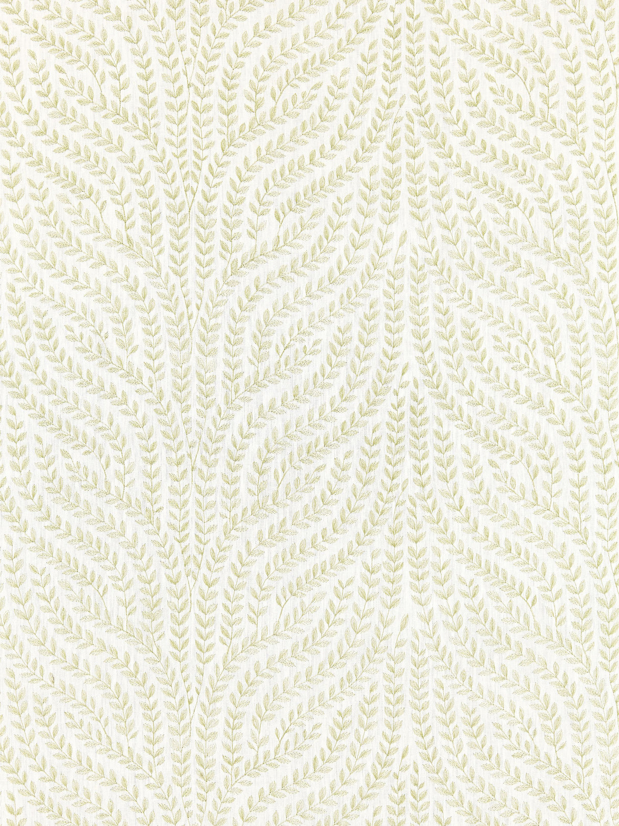 Scalamandre SC 000227125 CELERY WILLOW VINE EMBROIDERY Fabric - Eade's Wallpaper