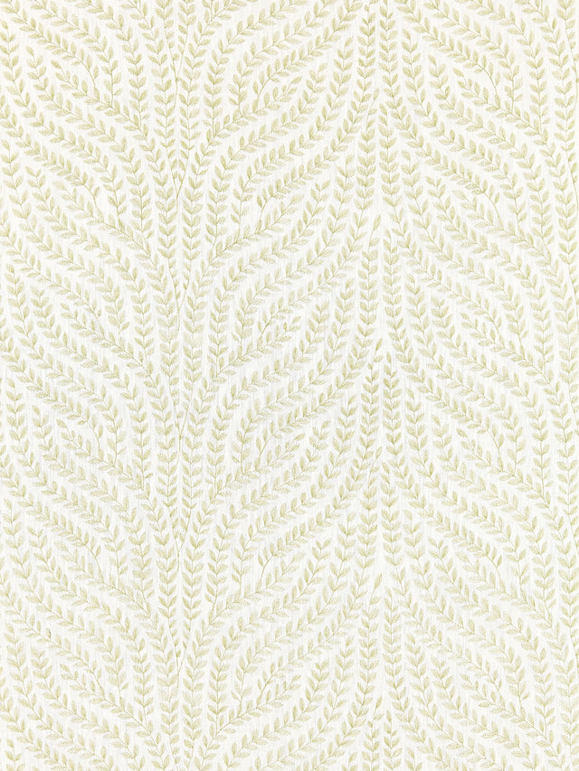 Scalamandre SC 000227125 CELERY WILLOW VINE EMBROIDERY Fabric - Eade's Wallpaper