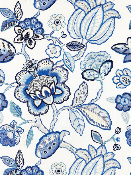 Scalamandre SC 000227126 PORCELAIN COROMANDEL EMBROIDERY Fabric - Eade's Wallpaper