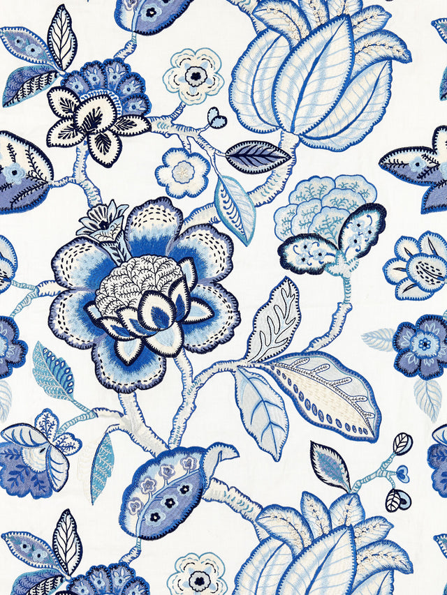 Scalamandre SC 000227126 PORCELAIN COROMANDEL EMBROIDERY Fabric - Eade's Wallpaper