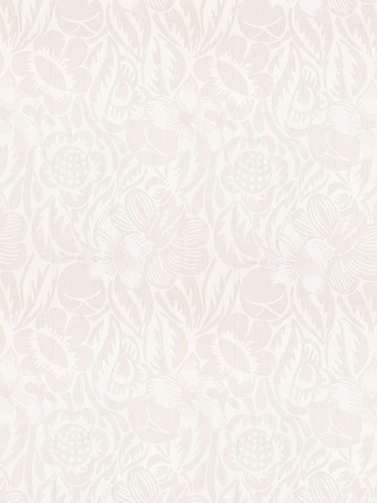 Scalamandre SC 000227131 PEARL GREY DECO FLOWER Fabric - Eade's Wallpaper