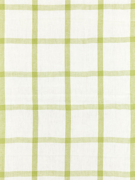 Scalamandre SC 000227152 GREEN TEA WILTON LINEN CHECK Fabric - Eade's Wallpaper