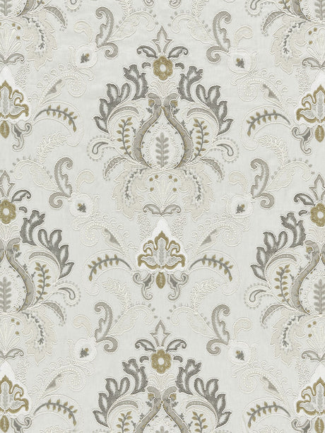 Scalamandre SC 000227164 MINERAL AVA DAMASK EMBROIDERY Fabric - Eade's Wallpaper