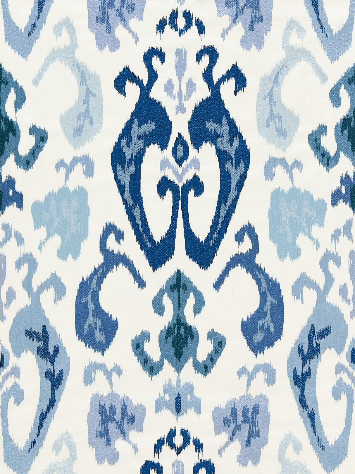 Scalamandre SC 000227172 PORCELAIN MANDALAY IKAT EMBROIDERY Fabric - Eade's Wallpaper