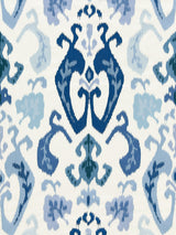 Scalamandre SC 000227172 PORCELAIN MANDALAY IKAT EMBROIDERY Fabric - Eade's Wallpaper