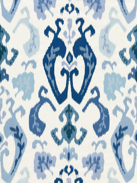 Scalamandre SC 000227172 PORCELAIN MANDALAY IKAT EMBROIDERY Fabric - Eade's Wallpaper