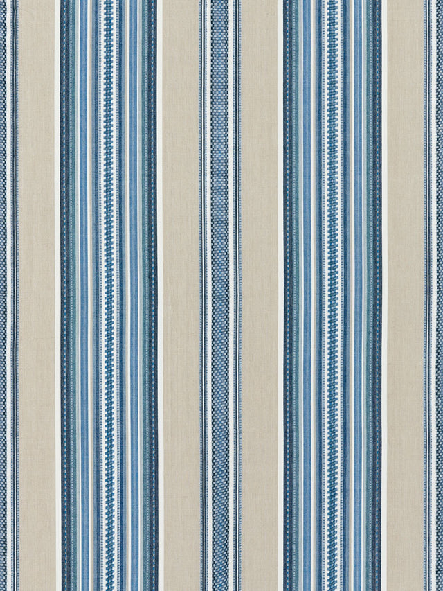 Scalamandre SC 000227180 CHAMBRAY CYRUS COTTON STRIPE Fabric - Eade's Wallpaper