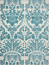 Scalamandre SC 000227321 AZURE REGIS VELVET DAMASK Fabric - Eade's Wallpaper