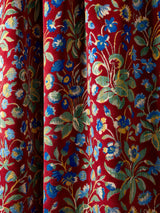 Scalamandre SC 000227328 RUBY COBALT MILLEFLEUR VELVET Fabric - Eade's Wallpaper
