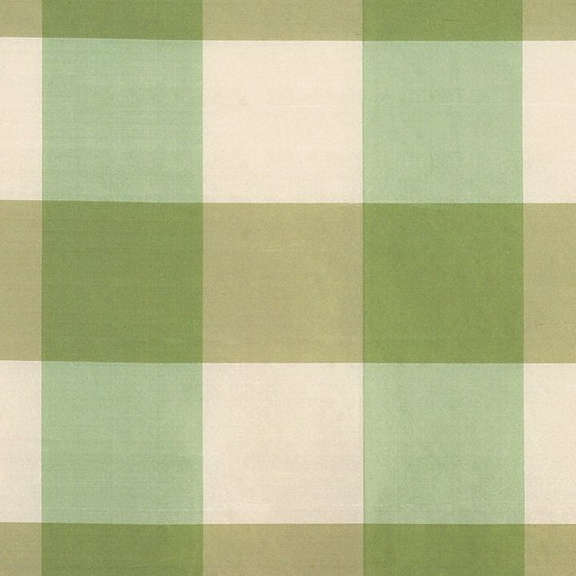 Scalamandre SC 000236291 GREEN & IVORY WOODLAND CHECK Fabric - Eade's Wallpaper