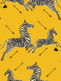 Scalamandre SC 000236378 YELLOW ZEBRAS - OUTDOOR Fabric - Eade's Wallpaper
