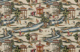 Scalamandre SC 0002WP81584A MULTI ON TEA STAIN - A SHANGHAI WALLPAPER - Eade's Wallpaper