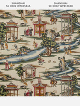 Scalamandre SC 0002WP81584A MULTI ON TEA STAIN - A SHANGHAI WALLPAPER - Eade's Wallpaper